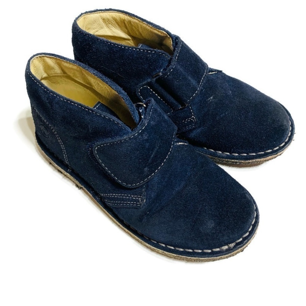 Naturino navy suede leather‎ velcro ankle boots kids size 11 US 28 EU